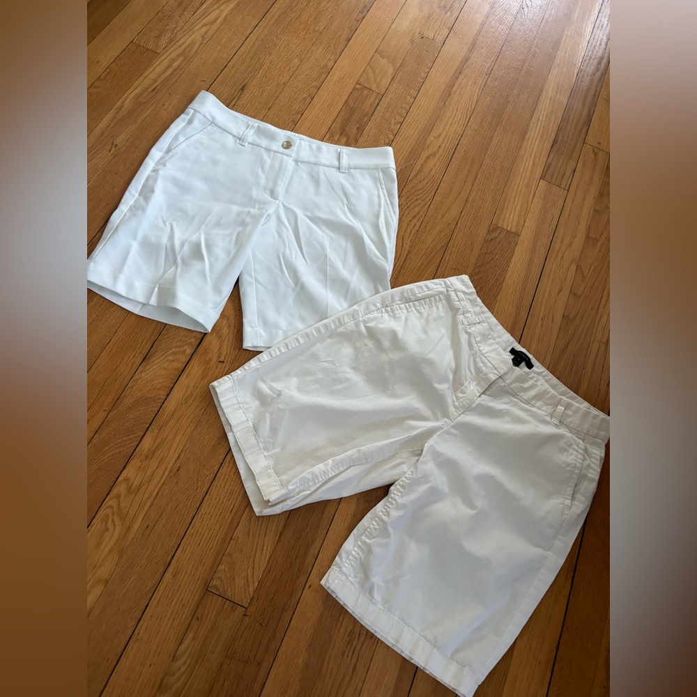 Lot of 2 White Bermuda Shorts: Vineyard Vines, J. Crew, size 0